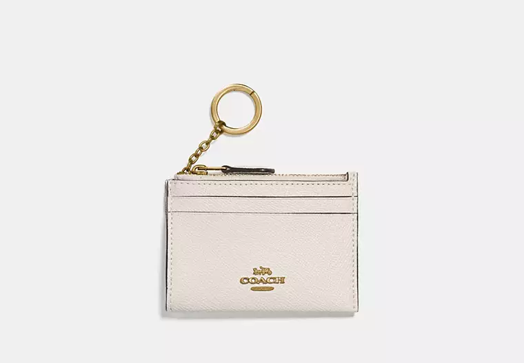 Coach Mini Skinny ID Case Brass/Chalk front - 88250 IMCHK