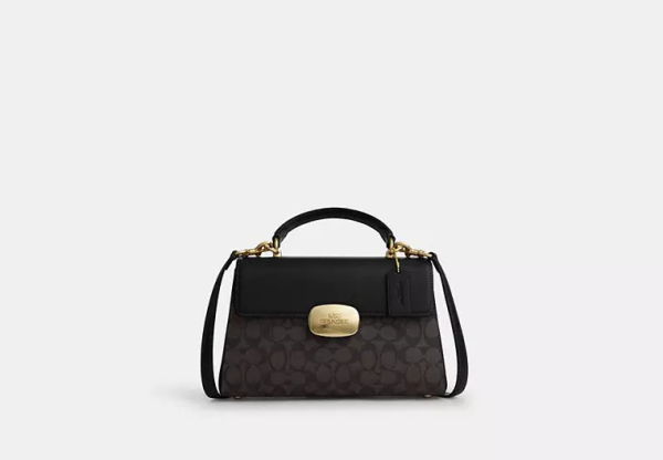 Coach Eliza Top Handle Bag In Signature Canvas - Ready Stock Malaysia