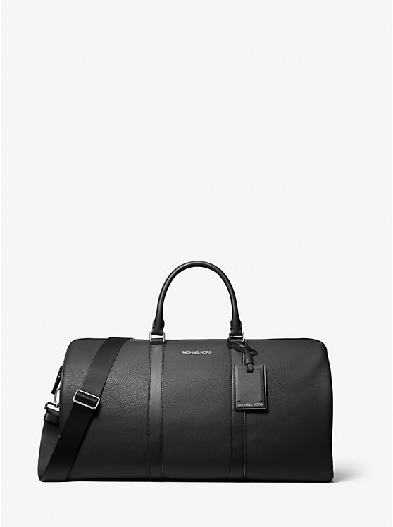 Michael Kors Cooper Pebbled Leather Duffel Bag Black Ready Stock Malaysia - Ready Stock Malaysia