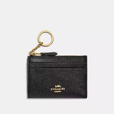 Coach Mini Skinny ID Case - Ready Stock Malaysia — Brass/Black