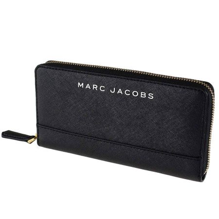Marc Jacobs Women's Saffiano Leather Wallet Black - Ready Stock Malaysia — Black
