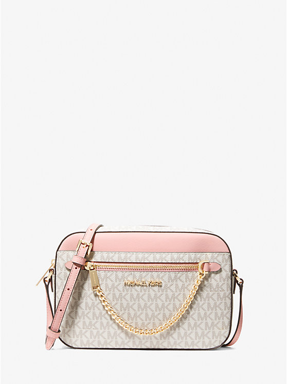 Michael Kors Jet Set Large Logo Crossbody Brown