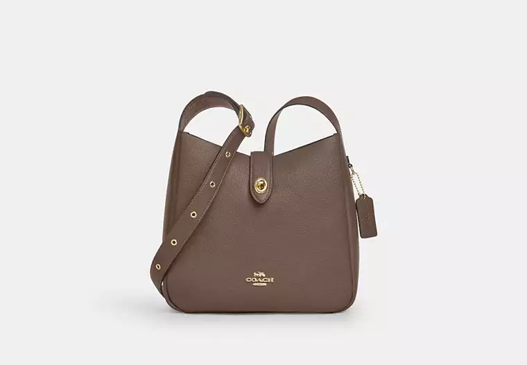 Coach Hadley Convertible Crossbody Bag Gold/Dark Stone - Ready Stock US - Ready Stock USA