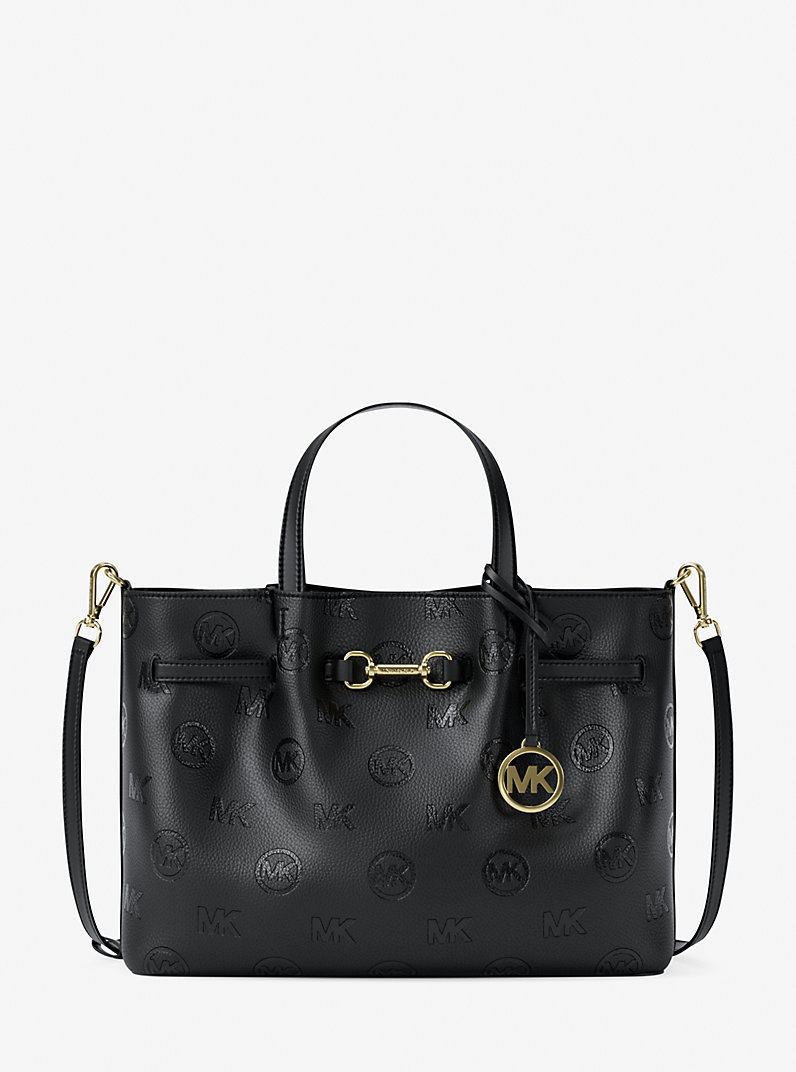 Carson Medium Logo Debossed Satchel