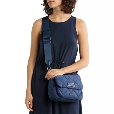Quilted Nylon Utility Messenger Bag