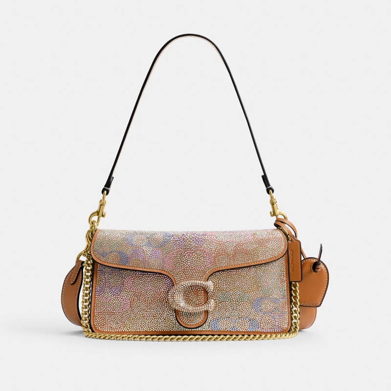 Coach Crystal Signature Jacquard Tabby 26 Shoulder Bag shimmer luxury
