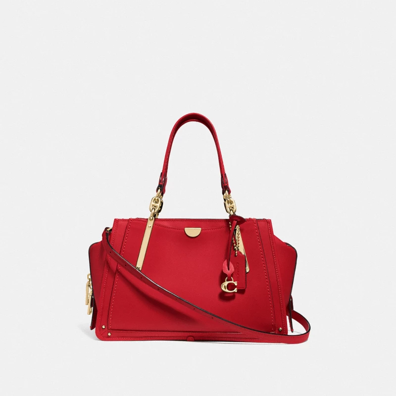 Coach Leather Dreamer heritage red leather crossbody bag 2024