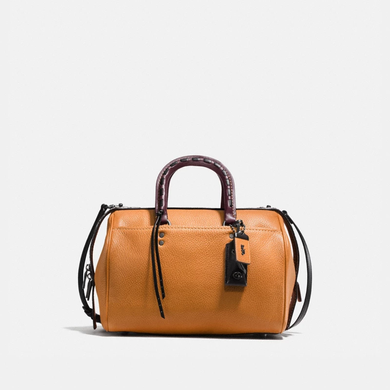 Coach Rogue 25 bag tan pebble leather boutique structured satchel