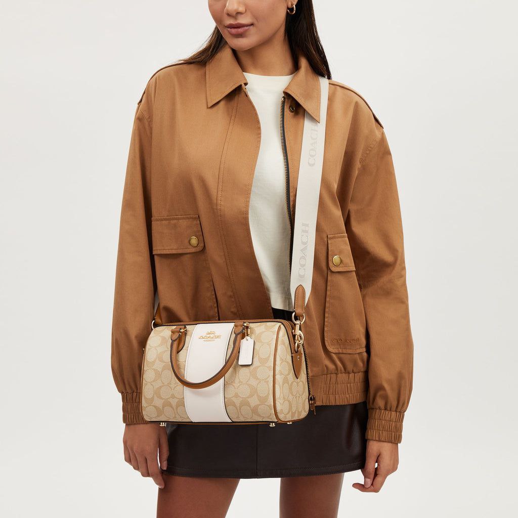 Coach Rowan Satchel signature canvas
