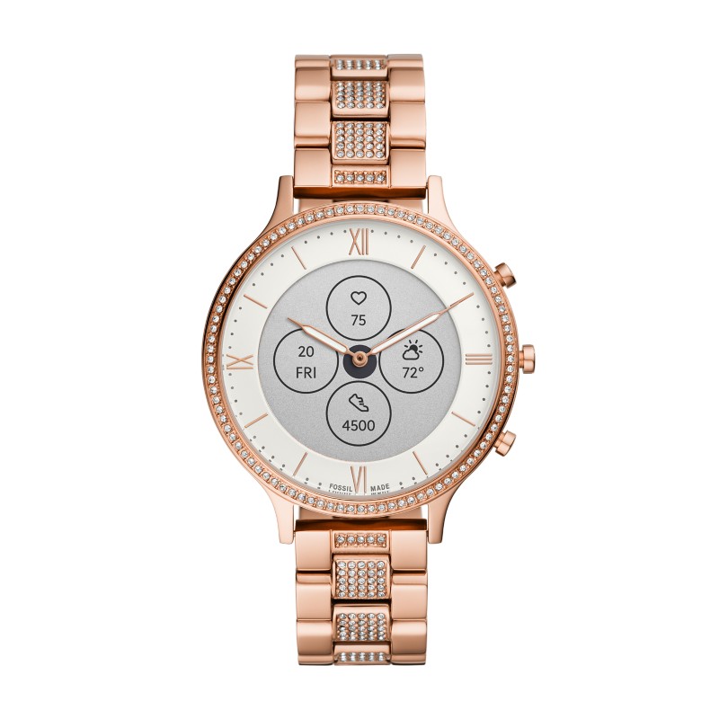 Fossil hybrid smartwatch analog traditional face stainless steel case 44mm 2024