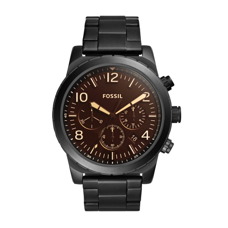 Fossil Speedway Chronograph watch black dial three subdials FS5754 sport men