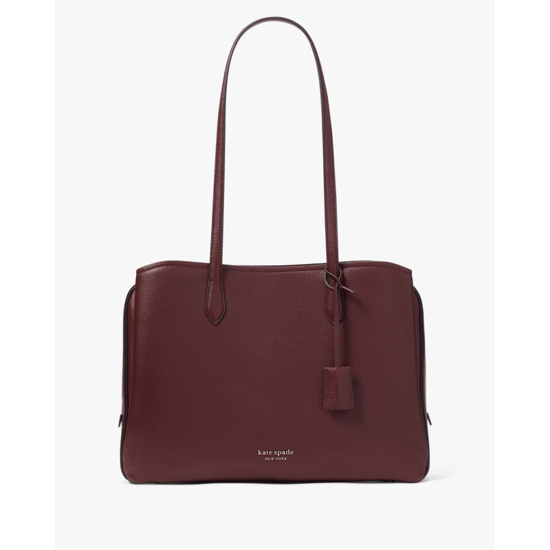 Kate Spade Bailey tote bag red leather professional structured handles