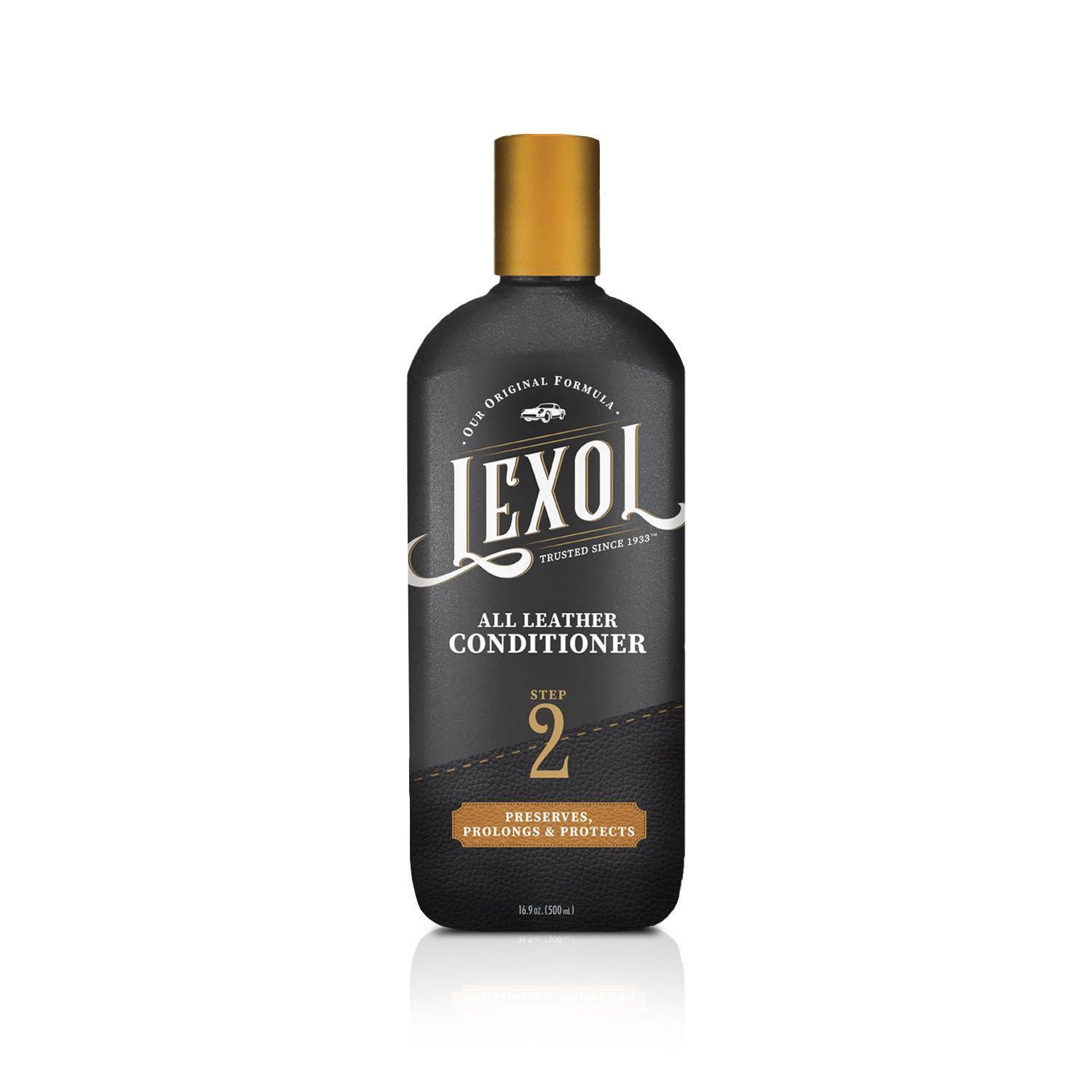 Lexol leather conditioner bottle luxury bag care product white background