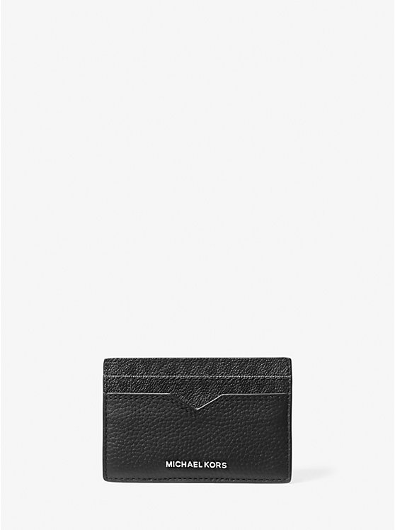 Michael Kors men leather RFID card case wallet black 2025