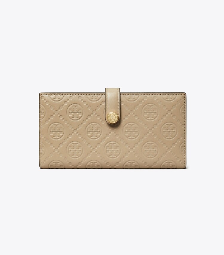 Tory Burch men logo leather card case slim tan brown 2025