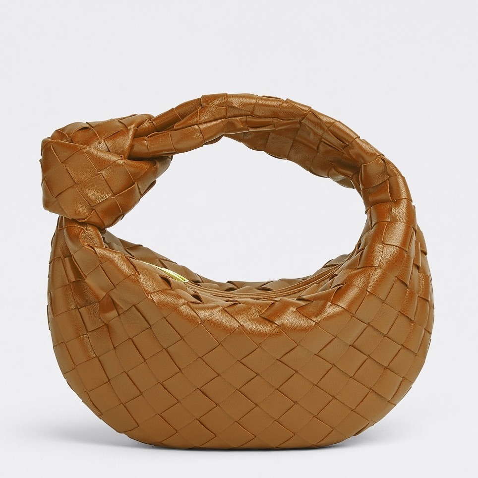 Bottega Veneta Small Jodie caramel intrecciato woven leather bag 2024