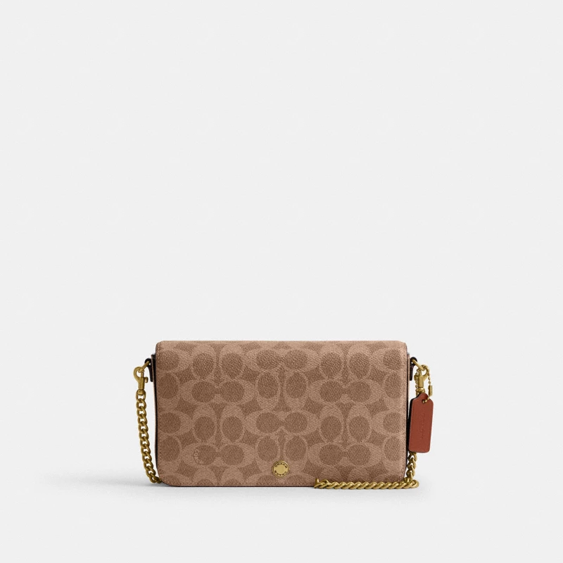 Coach Signature Canvas Crossbody bag tan khaki monogram 2024