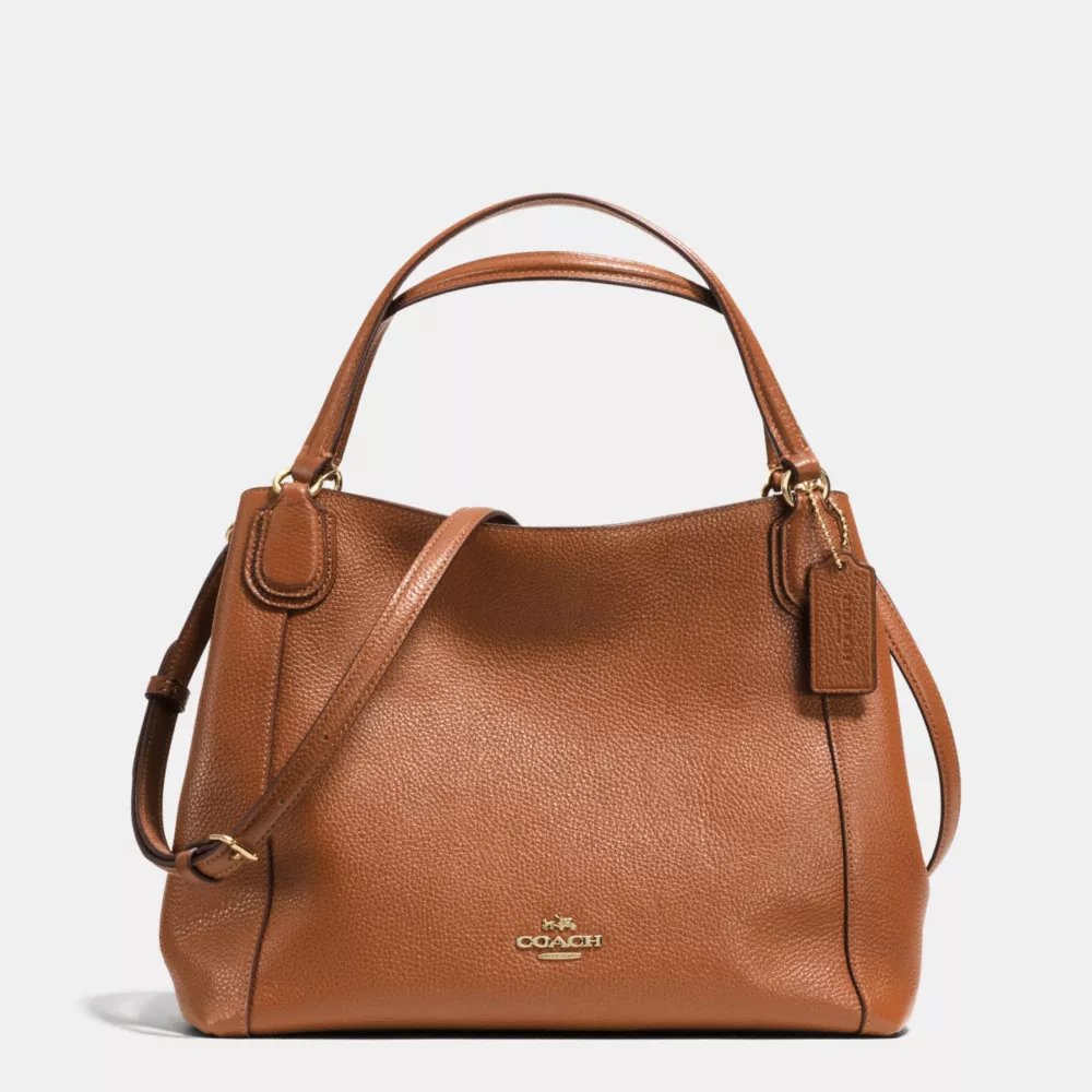 Coach Suri structured leather satchel saddle tan brown 2024