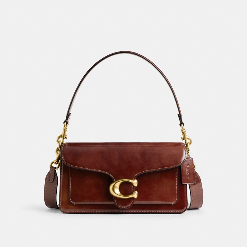 Coach Tabby Shoulder Bag 26 chocolate brown rich leather 2026
