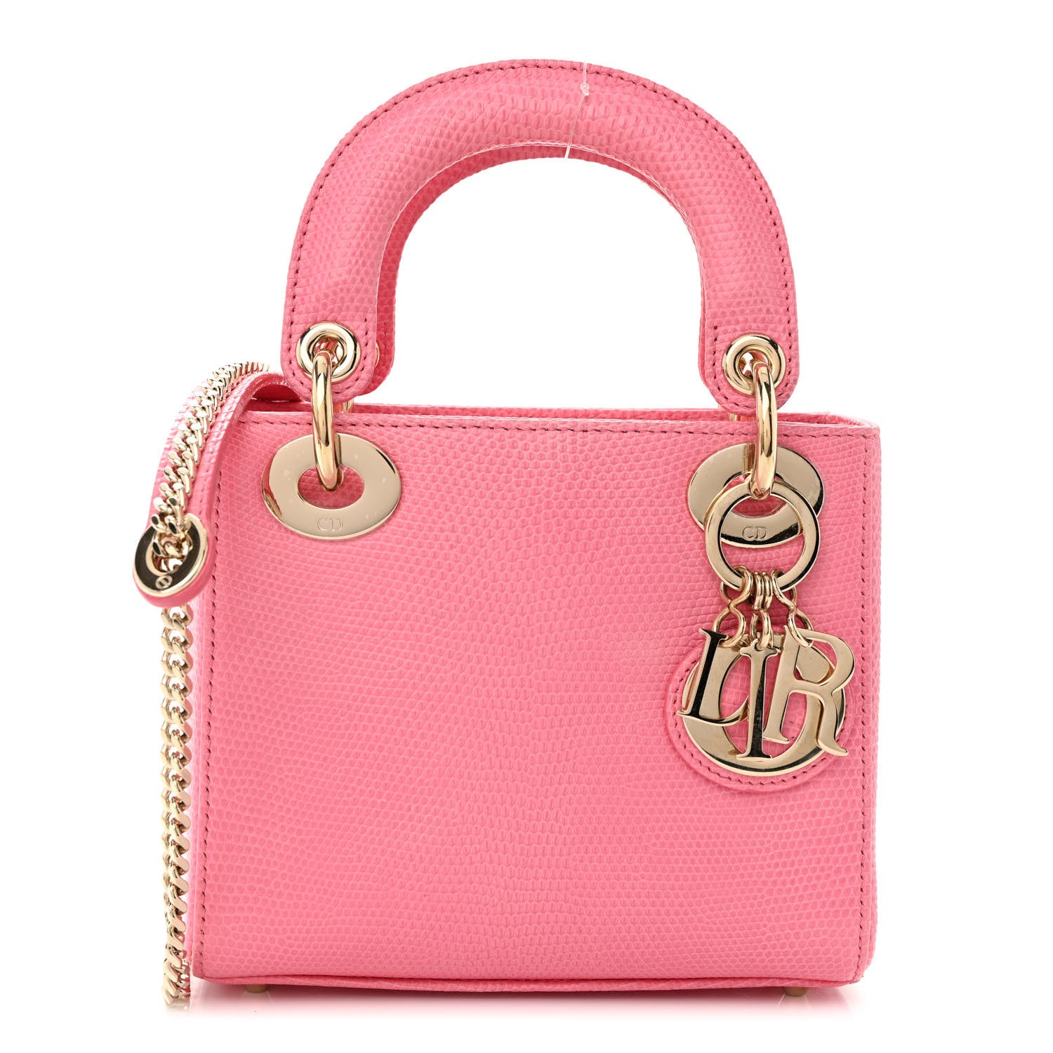 Dior Lady Dior Small blush pink cannage lambskin gold DIOR charms 2024