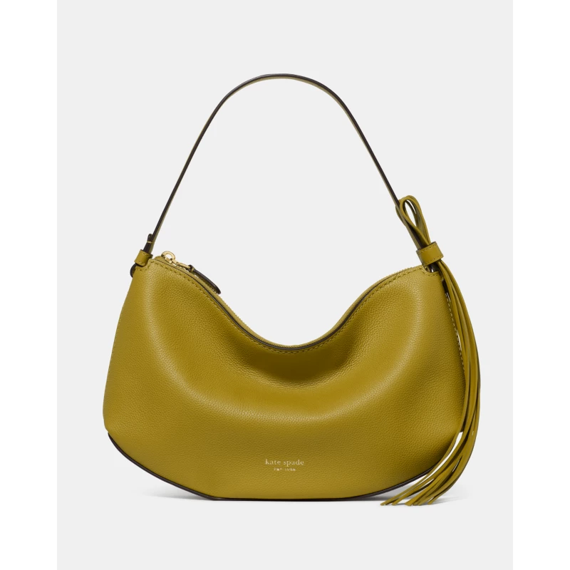 Kate Spade Loop Fringe Strap Shoulder Bag detail fringe strap close-up hardware