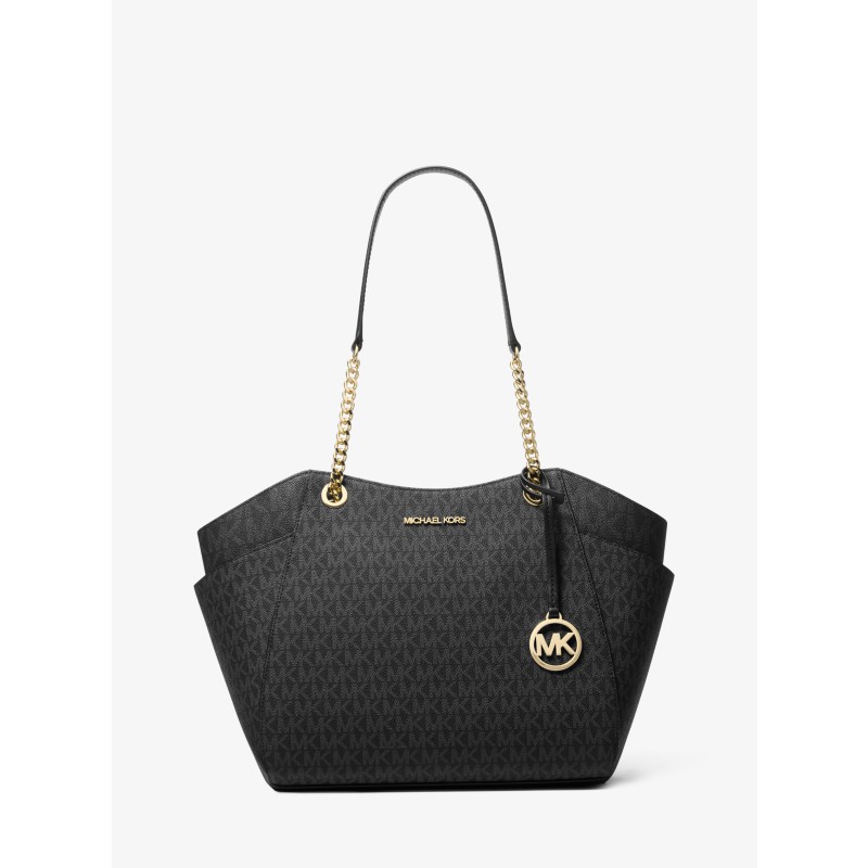 Michael Kors Jet Set Travel large tote black MK logo 2025
