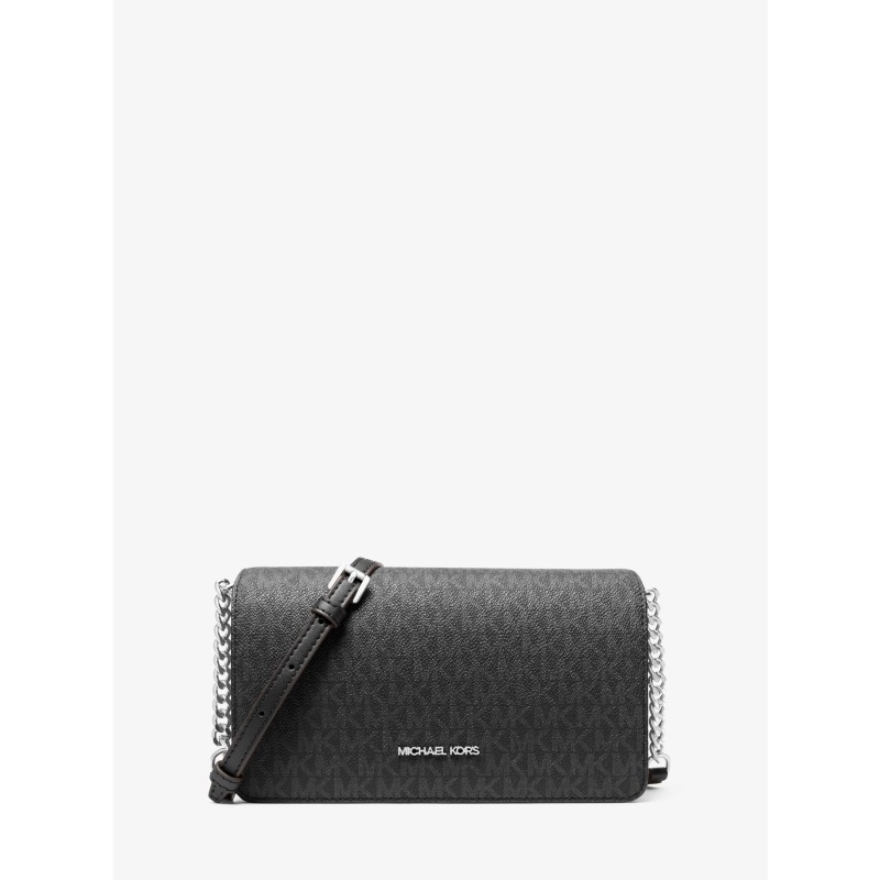 Michael Kors Jet Set Travel Medium Tote black signature canvas leather 2026