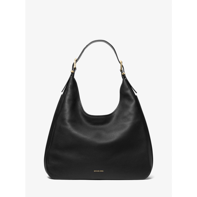 Michael Kors Nolita Large Hobo Shoulder Bag black pebbled leather 2025