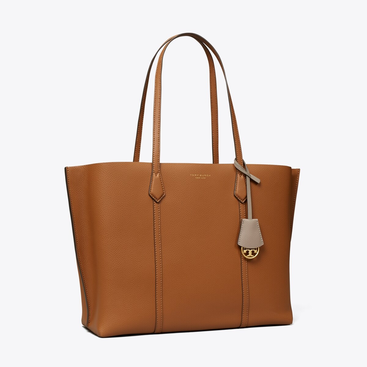 Tory Burch Perry Triple Compartment Tote leather work bag tan 2026