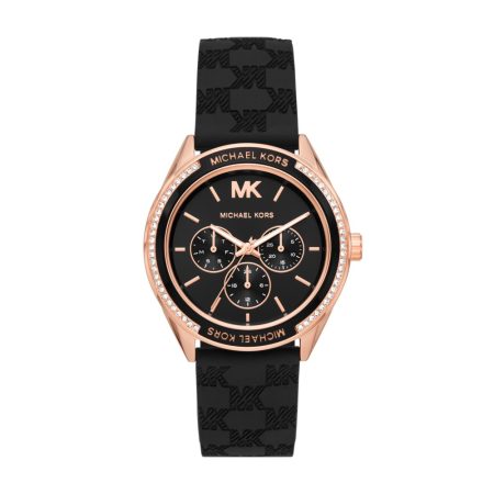 Michael Kors Multifunction Black Silicone Watch - Ready Stock US - Ready Stock USA — Black