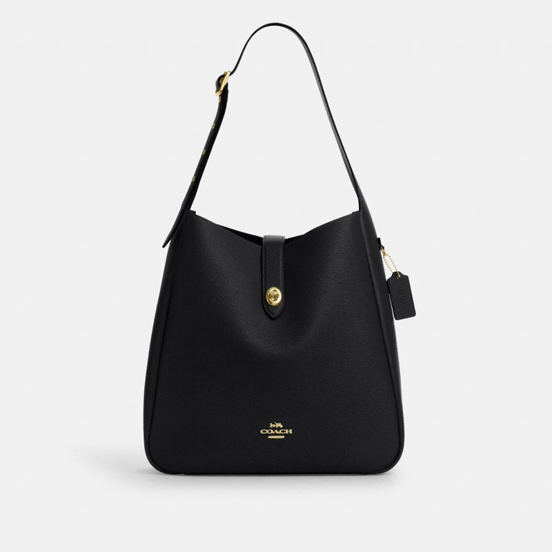 Coach Hadley Large Shoulder Bag C9469 black smooth leather
