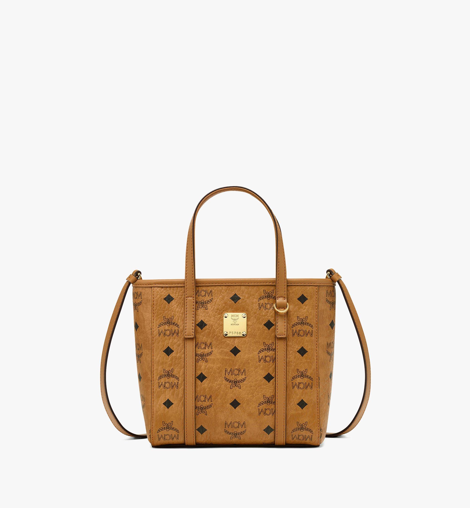 MCM Essential Visetos Mini Tote brown monogram canvas classic