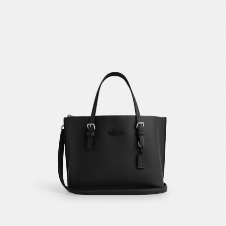 Coach Mollie Tote Bag 25 Silver/Black - Ready Stock Malaysia — Silver / Black