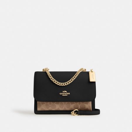Coach Klare Crossbody Bag In Signature Canvas Brass/Tan/Black Multi - Ready Stock Malaysia — Dark Brown