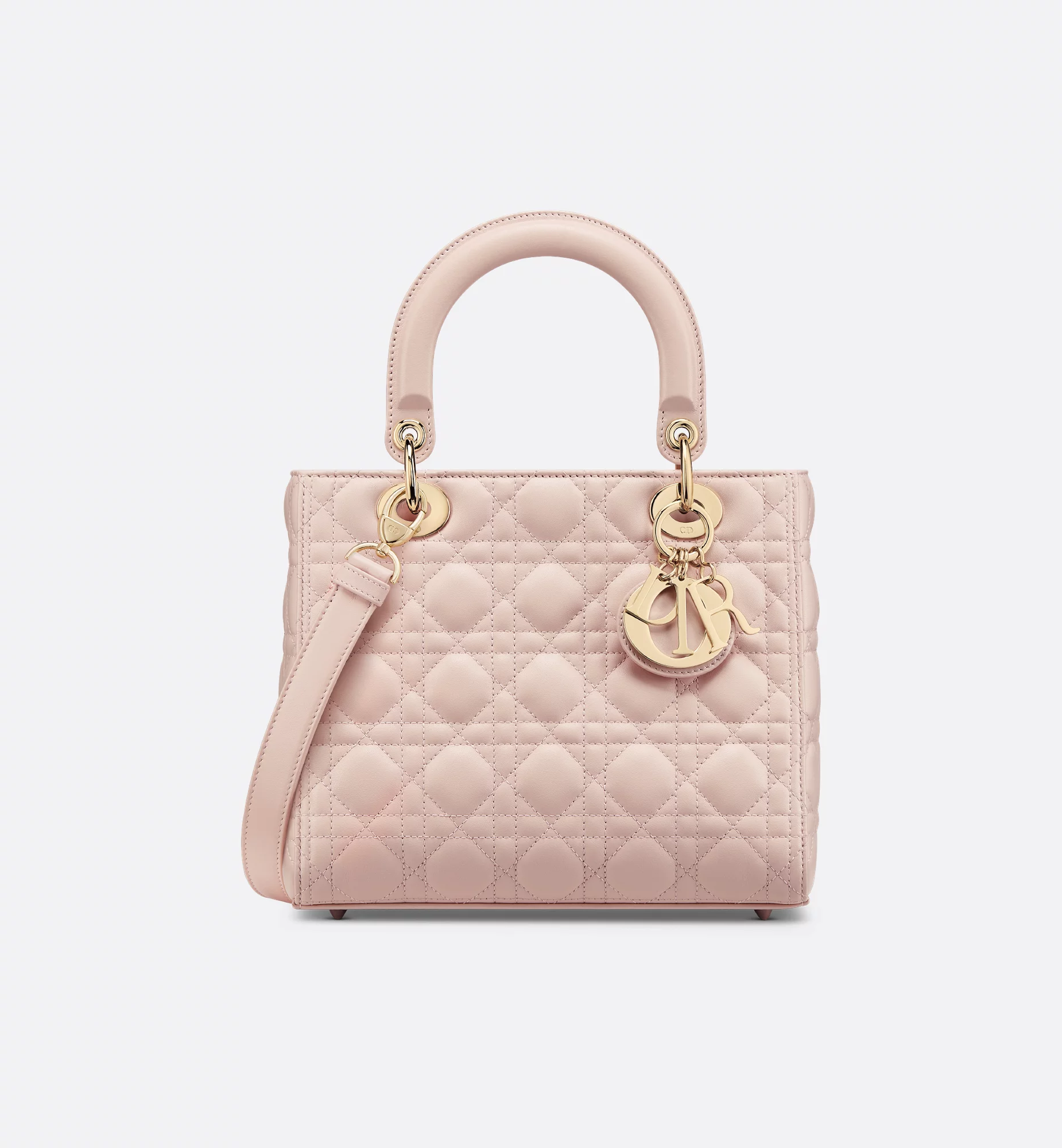 Dior Lady Dior medium rose gold patent leather 2024
