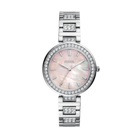 Fossil Karli Three-Hand Silver-Tone Watch - Ready Stock USA — Silver-Tone
