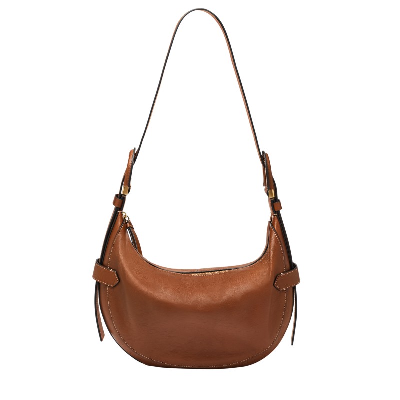 Fossil Women's Harwell Leather Hobo Purse caramel tan slouchy 2026