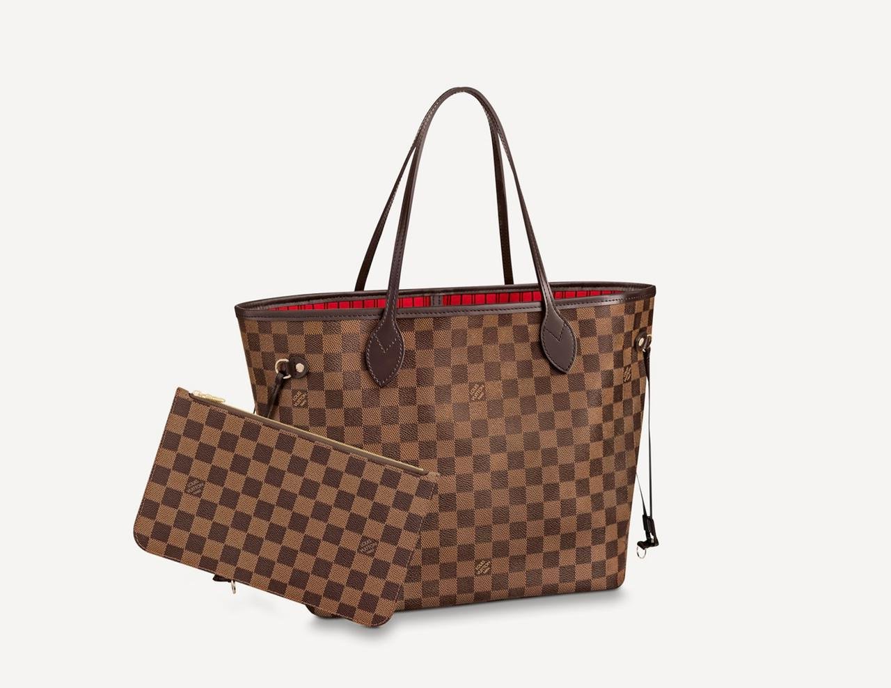 Louis Vuitton Neverfull MM damier ebene canvas tote bag 2024