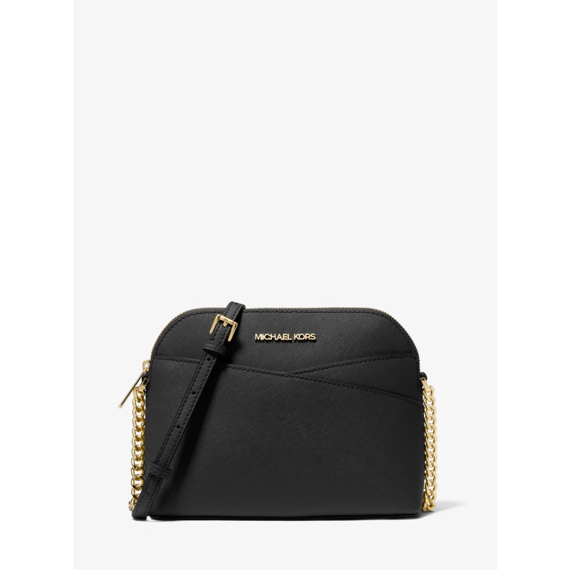 Michael Kors Jet Set Travel Medium crossbody bag black gold hardware 2024