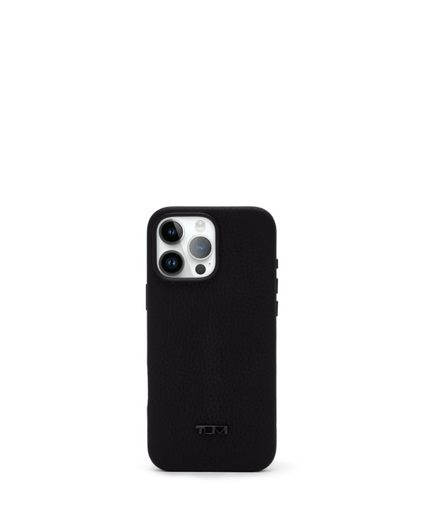 TUMI Leather MagSafe iPhone 16 Pro Max Case Black - Ready Stock USA
