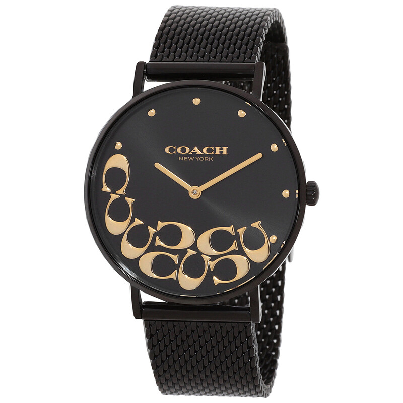 Coach Perry Quartz Black Dial Ladies Watch Black - Ready Stock US | Authentic from USA outlet | Amaboxly Malaysia