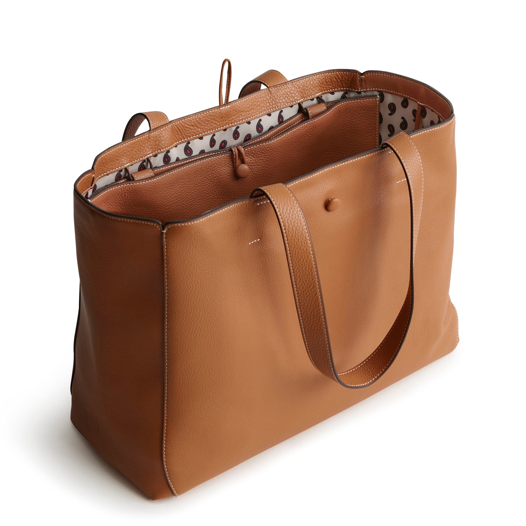 Vera Bradley Hathaway Tote Roasted Pecan interior organization slots details