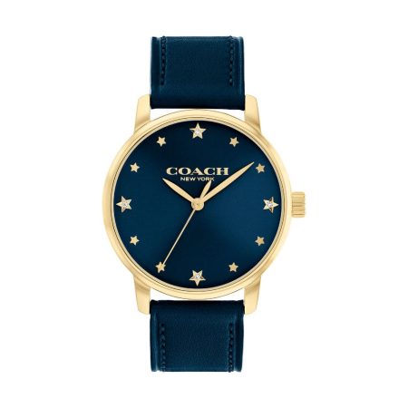 Coach Grand Women's Watch 36mm Navy - Ready Stock USA — Navy