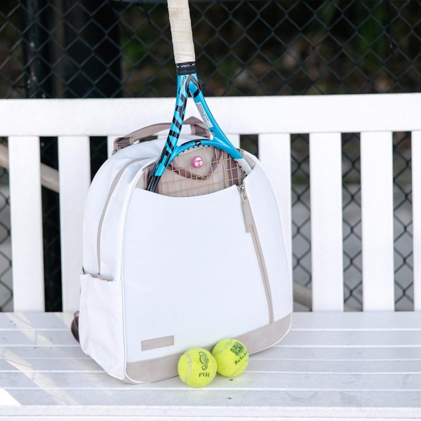 Doubletake Melbourne Tennis Backpack / Tote Dove White & Cashmere | Authentic from USA outlet | Amaboxly Malaysia