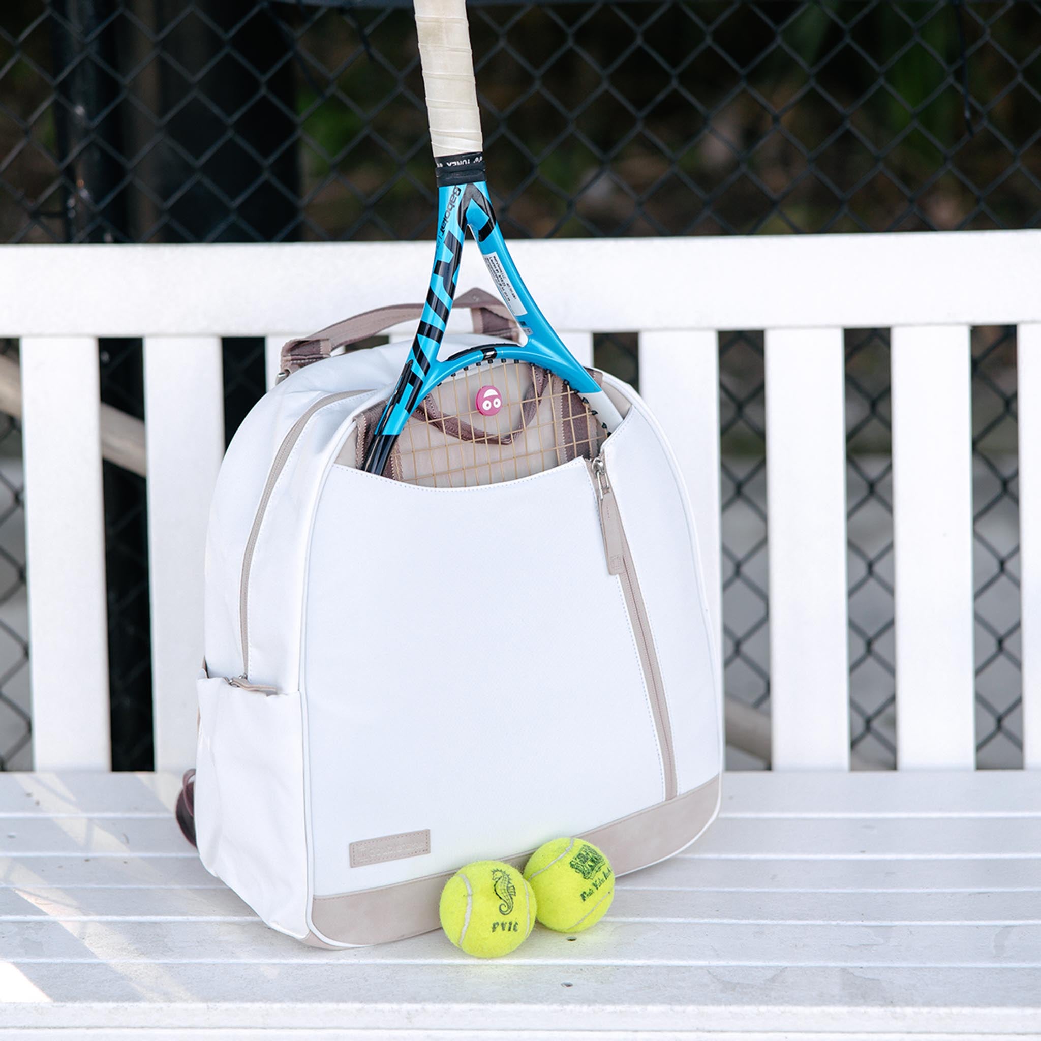 Doubletake Melbourne Tennis Backpack / Tote Dove White & Cashmere | Authentic from USA outlet | Amaboxly Malaysia