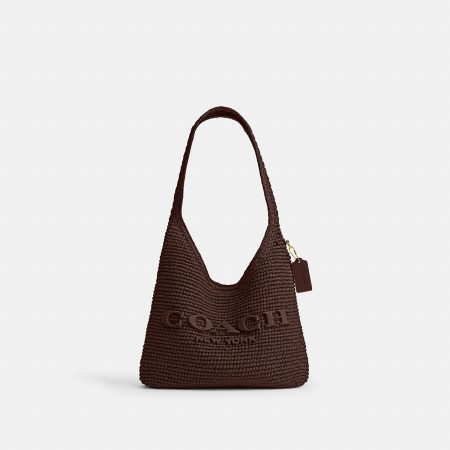 Coach Brooklyn Shoulder Bag 28 - Ready Stock US — Brass/Maple