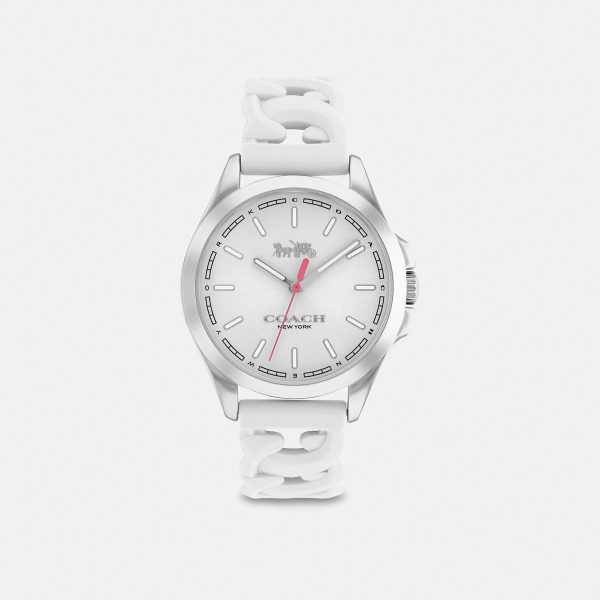 Coach Libby Watch 34 Mm White - Ready Stock USA