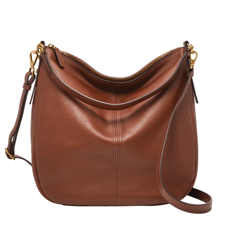 Fossil Sydney Hobo bag bordeaux red full grain leather 2026