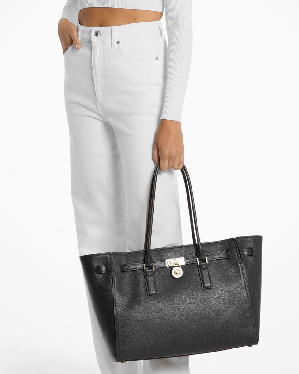 Michael Kors Hamilton Large Tote Black Gold Hardware 2026