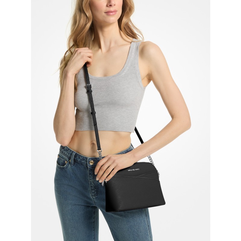 Michael Kors Jet Set Travel Medium Dome Crossbody bag black saffiano leather 2024